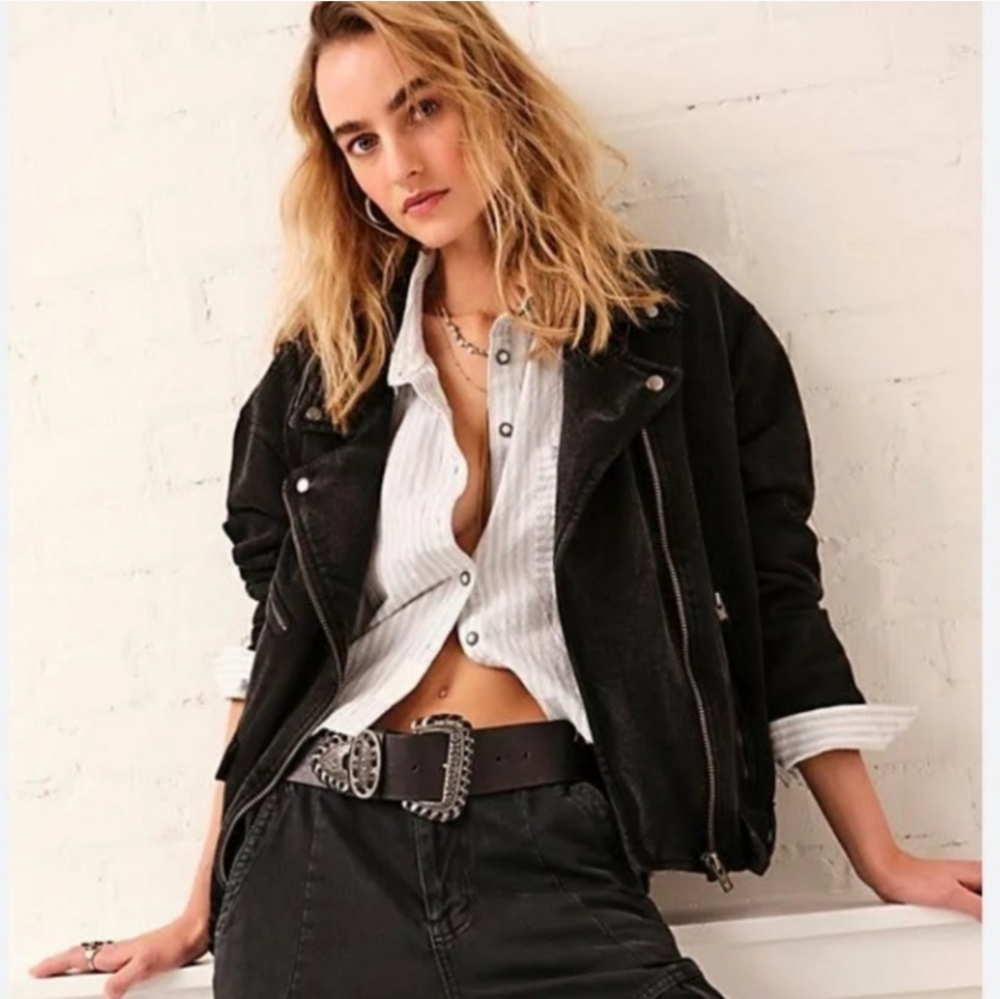 *Pics Updated!* Free People Rebel Knit Oversized Moto Jacket